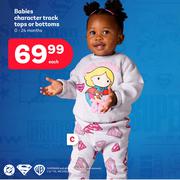 Babies Character Track Tops Or Bottoms 0-24 Months-Each