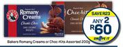 Bakers Romany Creams Or Choc Kits Assorted-Any 2 x 200g