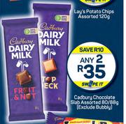 Cadbury Chocolate Slab Assorted-Any 2 x 80/88g