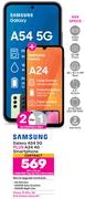 2 x Samsung Galaxy A54 5G Plus A25 4G Smartphone-On 1.2GB Red Top Up Core More Data + On Promo 75