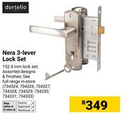 Dortello Nera 3 Lever Lock Set