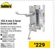 Builders 152.4mm 2 Lever Empire Lock Set