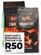Food Lover's Briquettes Or Charcoal-4Kg Each