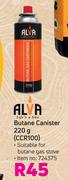 Alva Butane Canister CCR100-220g