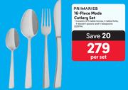 Primaries 16 Piece Moda Cutlery Set - Per Set