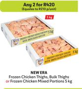 New Era Frozen Chicken Thighs, Bulk Thighs Or Frozen Chicken Mixed Portions-For 2 x 5Kg