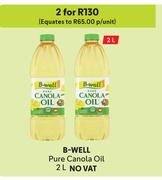 B-Well Pure Canola Oil-For 2 x 2L