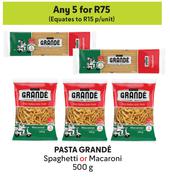 Pasta Grande Spaghetti Or Macaroni-For 5 x 500g