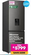 Hisense 323Ltr Bottom Freezer Fridge With Water Dispenser (H425BI)