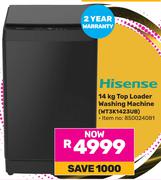 Hisense 14Kg Top Loader Washing Machine (WT3K1423UB)
