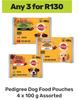 Pedigree Dog Food Pouches Assorted-For Any 3 x 4 x 100g
