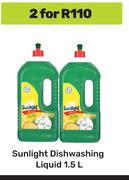 Sunlight Dishwashing Liquid-For 2 x 1.5L