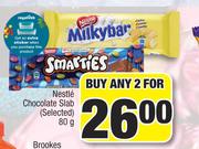 Nestle Chocolate Slab (Selected)-For Any 2 x 80g