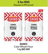 Sasko Cake Wheat  Flour-For 2 x 1kg