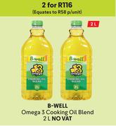 B-Well Omega 3 Cooking Oil Blend-For 2 x 2Ltr
