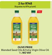 Olive Pride Blended Seed Oils & Extra Virgin Olive Oil-For 2 x 1Ltr