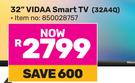 Hisense 32" (80cm) Vidaa Smart TV 32A4Q
