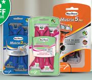 Max Shave Matrix 5 Pro Five Blade Disposable Razor + Trimmer 3 Pack-Per Pack