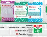 Dentalmate Plackers Gentle Slide Flossers 35 Pcs Or Micro Mint 36 Pcs Or Twin Line 35 Pcs-Per Pack