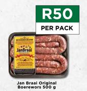 Jan Braai Original Boerewors-500g Per Pack
