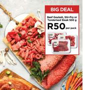 Beef Goulash, Stir Fry Or Tenderised Steak-500g Per Pack