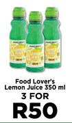 Food Lover's Lemon Juice-For 3 x 350ml