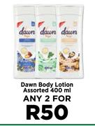 Dawn Body Lotion Assorted-For Any 2 x 400ml