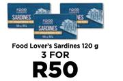Food Lover's Sardines-For 3 x 120g
