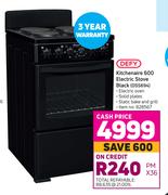 Defy Kitchenaire 600 Electric Stove Black DSS694