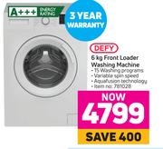 Defy 6Kg Front Loader Washing Machine