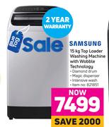 Samsung 15Kg Top Loader Washing Machine With Wobble Technology