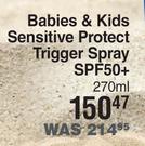 Nivea Sun Babies & Kids Sensitive Protect Trigger Spray SPF50+-270ml
