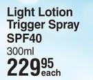 Island Tribe Light Lotion Trigger Spray SPF40-300ml Each
