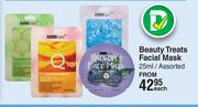 Beauty Treats Facial Mask Assorted-25ml Each