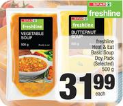 Freshline Heat & Eat Basic Soup Doy Pack (Selected)-500g Each