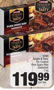 Spar Tender & Tasty Par-Cooked Pork Spare Ribs (Selected)-1Kg Per Box