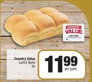 Country Value Lunch Buns-6 Per Pack