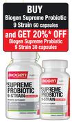 Biogen Supreme Probiotic 9 Stain-60 Capsules