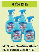 Mr.Sheen Clear View Glass/Multi Surface Cleaner-For 4 x 1L