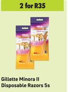 Gillette Minora II Disposable Razors-For 2 x 5s