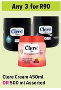 Clere Cream Assorted-For Any 3 x 450ml Or 500ml