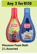 Mousson Foam Bath Assorted-For 2 x 2L