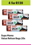 Supa Mama Value Refuse Bags-For 4 x 20s
