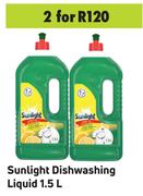 Sunlight Dishwashing Liquid-For 2 x 1.5L