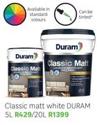 Duram Classic Matt (White)-20Ltr