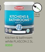 Plascon Kitchen & Bathroom (White)-2.5Ltr