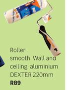 Dexter Roller Smooth Wall And Ceiling Aluminium 220mm