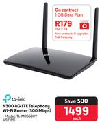 TP-Link N300 4G LTE Telephony WiFi Router 300 Mbps TL-MR6500V-Each