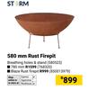 Storm 580mm Rust Firepit 580523