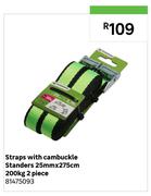Standers Straps With Cambuckle 200Kg 2 Piece 25mm x 275mm 81475093